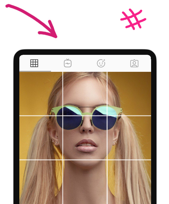 Split photo to grid for Instagram feed
